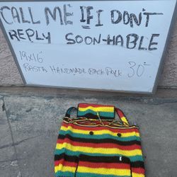 Rasta Hand Made Backpack