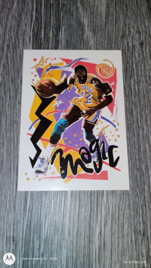 1990 NBA Hoops Magic Johnson #157 LA Lakers HOF Basketball Card - Ervin Johnson