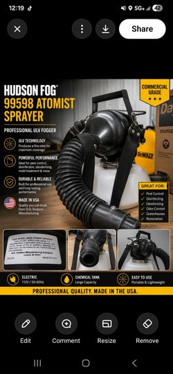 Hudson Fog 99598 Atomist Sprayer – Commercial ULV Electric Fogger – Made