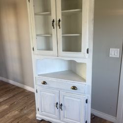 Shabby Chic Corner Hutch