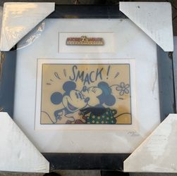 Authentic Mickey Mouse pin and portrait