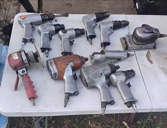 Lot of 9 Pneumatic Air Tools