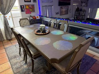 Real wood table and 6 chairs