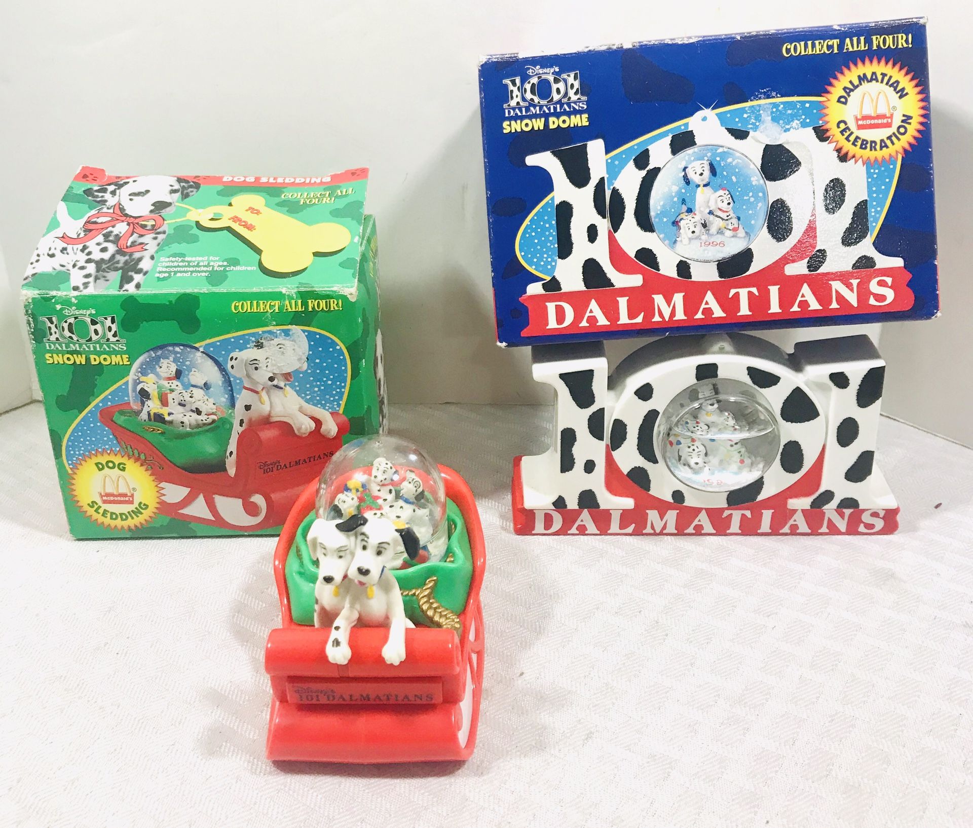 Vintage 1996 Disney's 101 Dalmatians McDonald's Christmas Ornaments