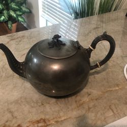 OLD PEWTER TEAPOT