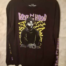 Boyz N The Hood Ice Cube Graphic Black Long Sleeve Shirt Size Large Rap Tee