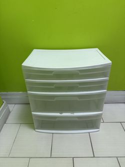Clear Plastic 3 Drawer Storage Tower