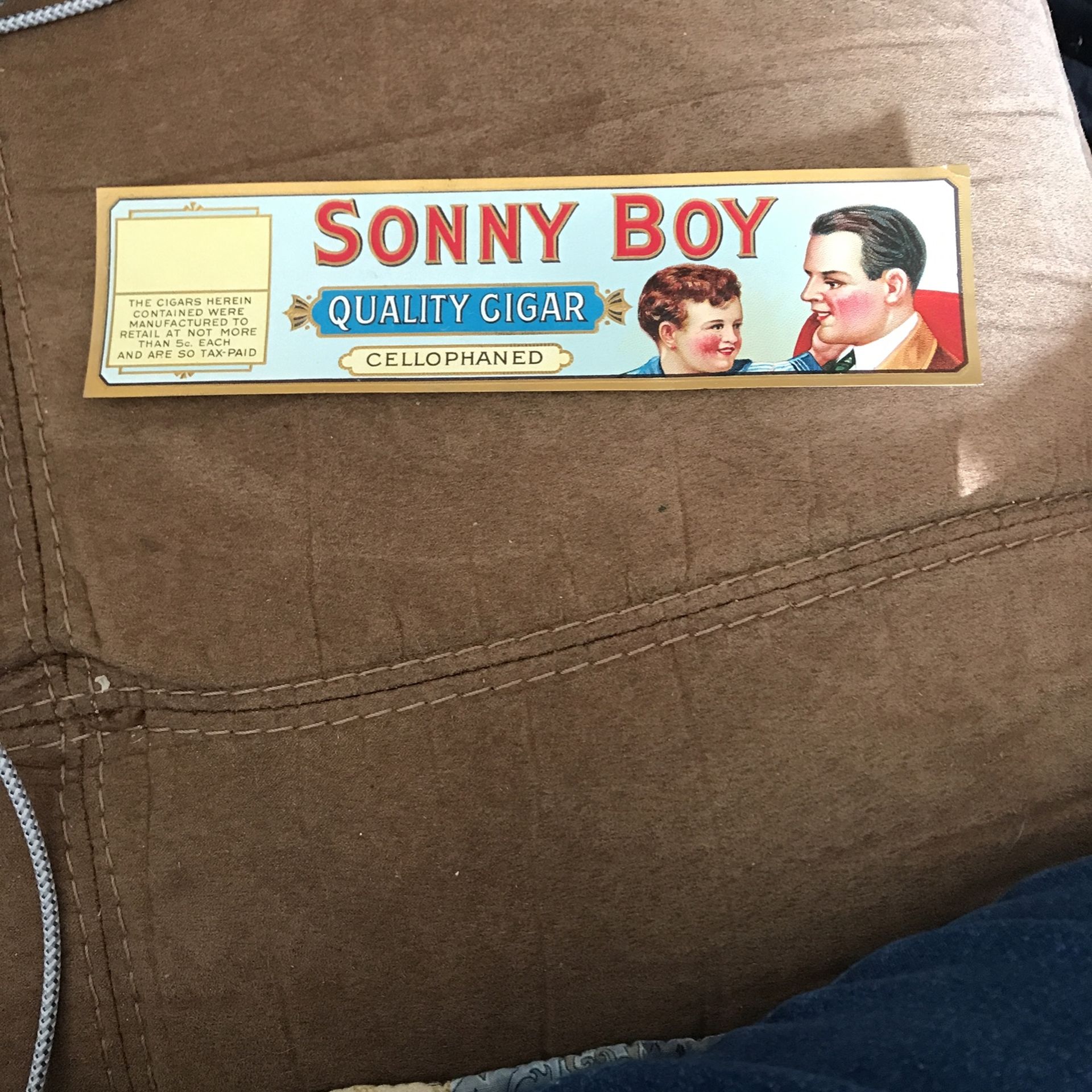 SONNY BOY VINTAGE CIGAR Outside Label