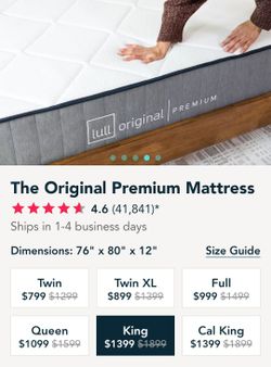 NEW!! Lull King Size Matress