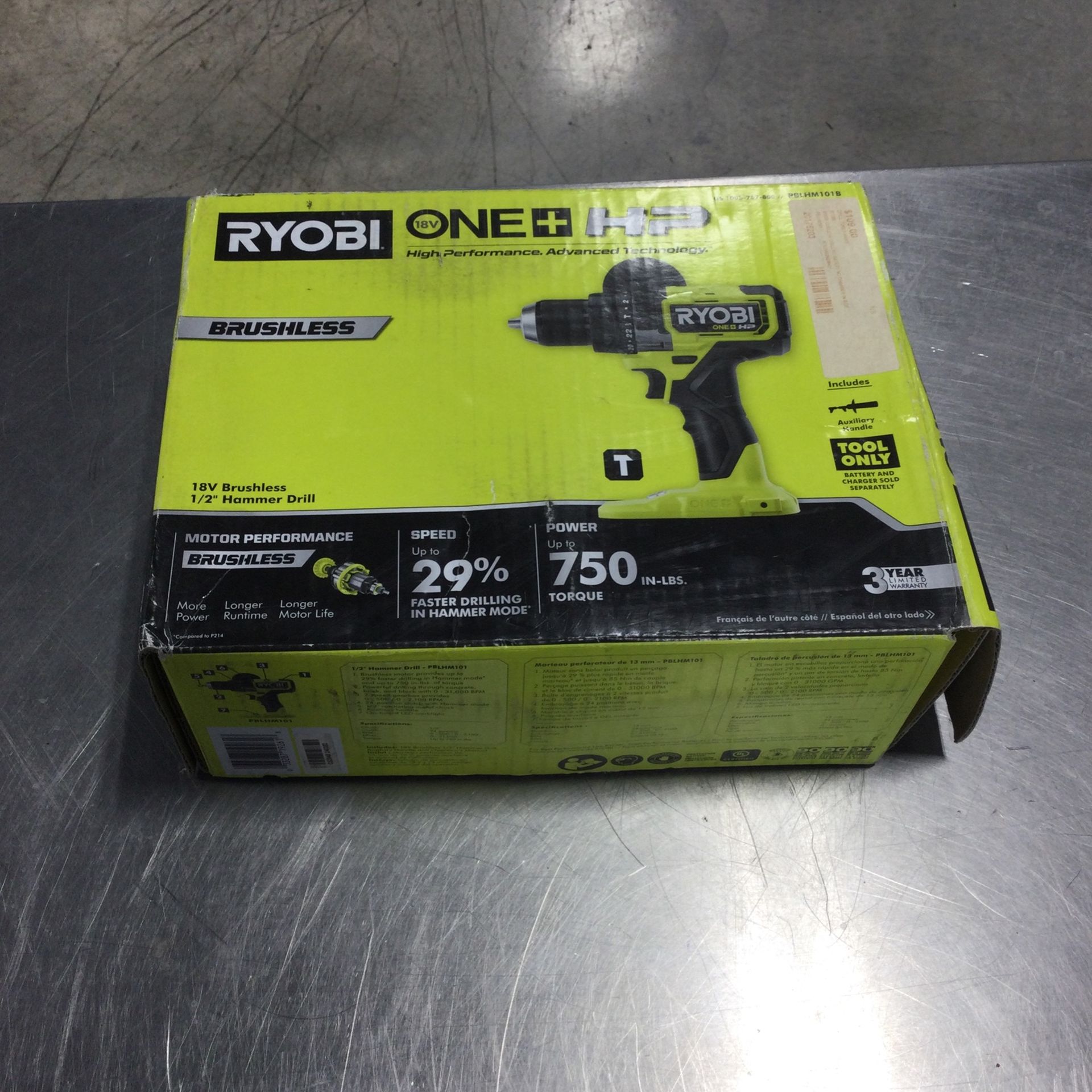 Ryobi 18v Brushless 1/2” Hammer Drill