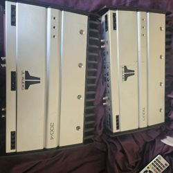 Jl Audio 300/4 And 500/1 Amplifiers In Good Condition 