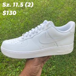 Air Force 1 Low White Sz. 11.5 $130