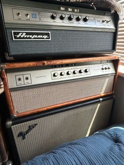 Converted Ampeg VT-22 Tube Amp Head w/ Custom Stained Wood Shell