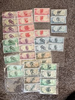 37 vintage New York State Olympic lottery bills !!!