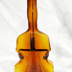 Antique Scarce Golden Yellow Violin Whiskey Flask With Wall Hanger