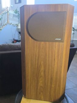 Bose 401 Floor Standing Speaker Light Wood Cabinet