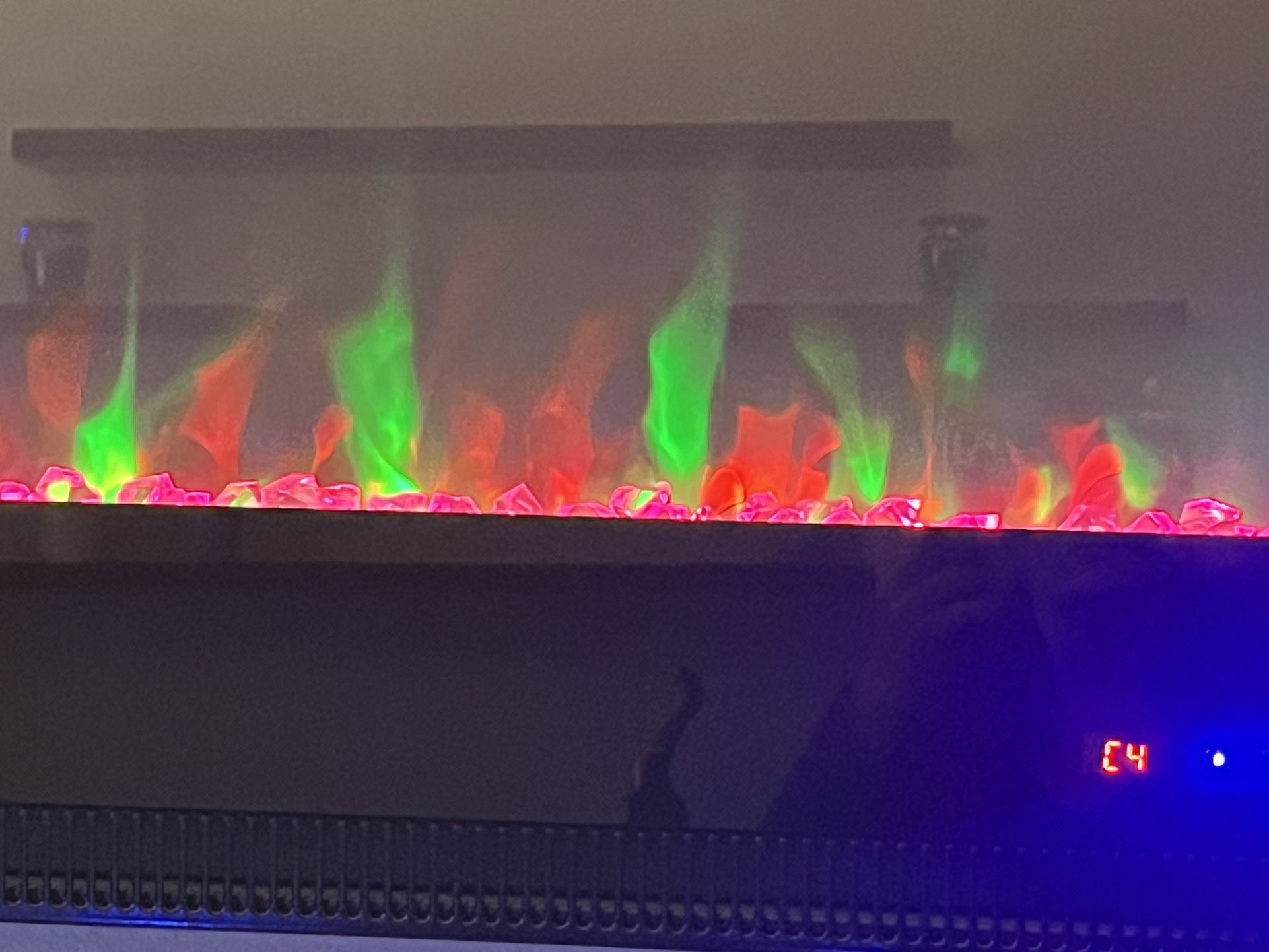 78” Electric Fireplace Heater multi color flames & remote
