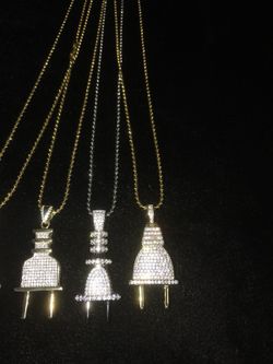 14k White gold boned over silver