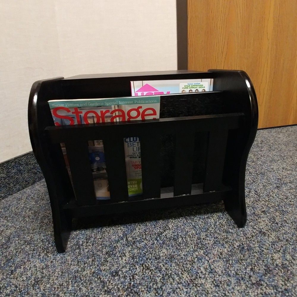 Drop Leaf Magazine Rack Table