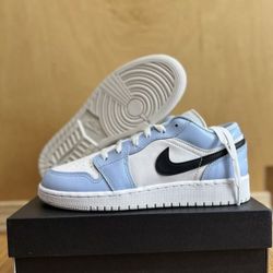 Nike Air Jordan 1 Low Ice Blue Sail White GS Sz 5.5Y 554723-401 Brand New