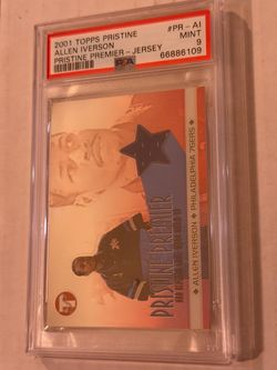 2001 Topps Pristine Allen Iverson Premier Jersey Card PSA 9 POP 2 Highest Grade