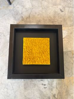Framed sculptural art piece