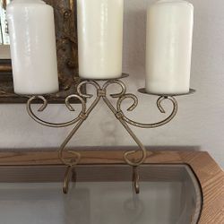 2 Gold Candle Holders 13” x 8.5” $35