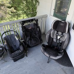 2 Car Seats And Stroller 