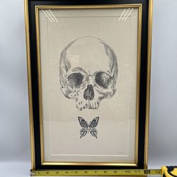 "Butterfly Skull" 12 x 18