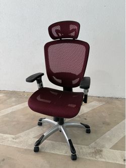 Ergonomic Mesh Office Chair Adjustable Computer Desk Chair Red Black