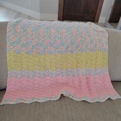 Medium Size Knit Baby Blanket