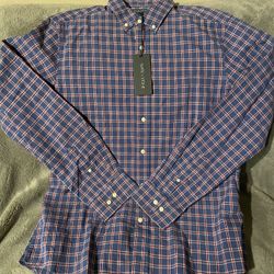 Brand New Men’s Slate and Stone Button up Long Sleeve Shirt Size Large