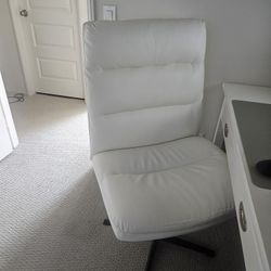 White Swivel Chair 