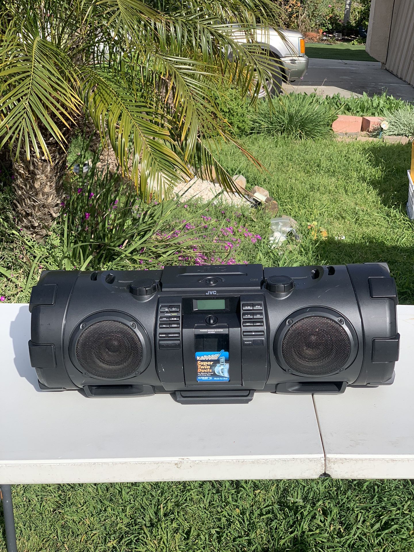 JVC Portable Travel Boom Box With iPod / CD Player
