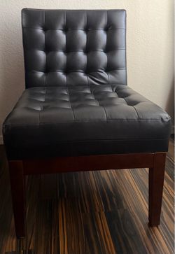 Faux leather chair