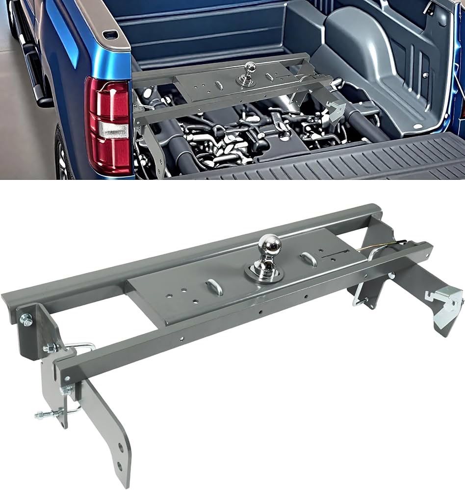 Heavy-Duty Gooseneck Hitch Fit for 2001-2010 Chevy/GMC 2500 HD Trucks and 2007-2010 3500, 30k lbs GTW for Towing Trailers/Livestock/Boats/Cargo, Hide-