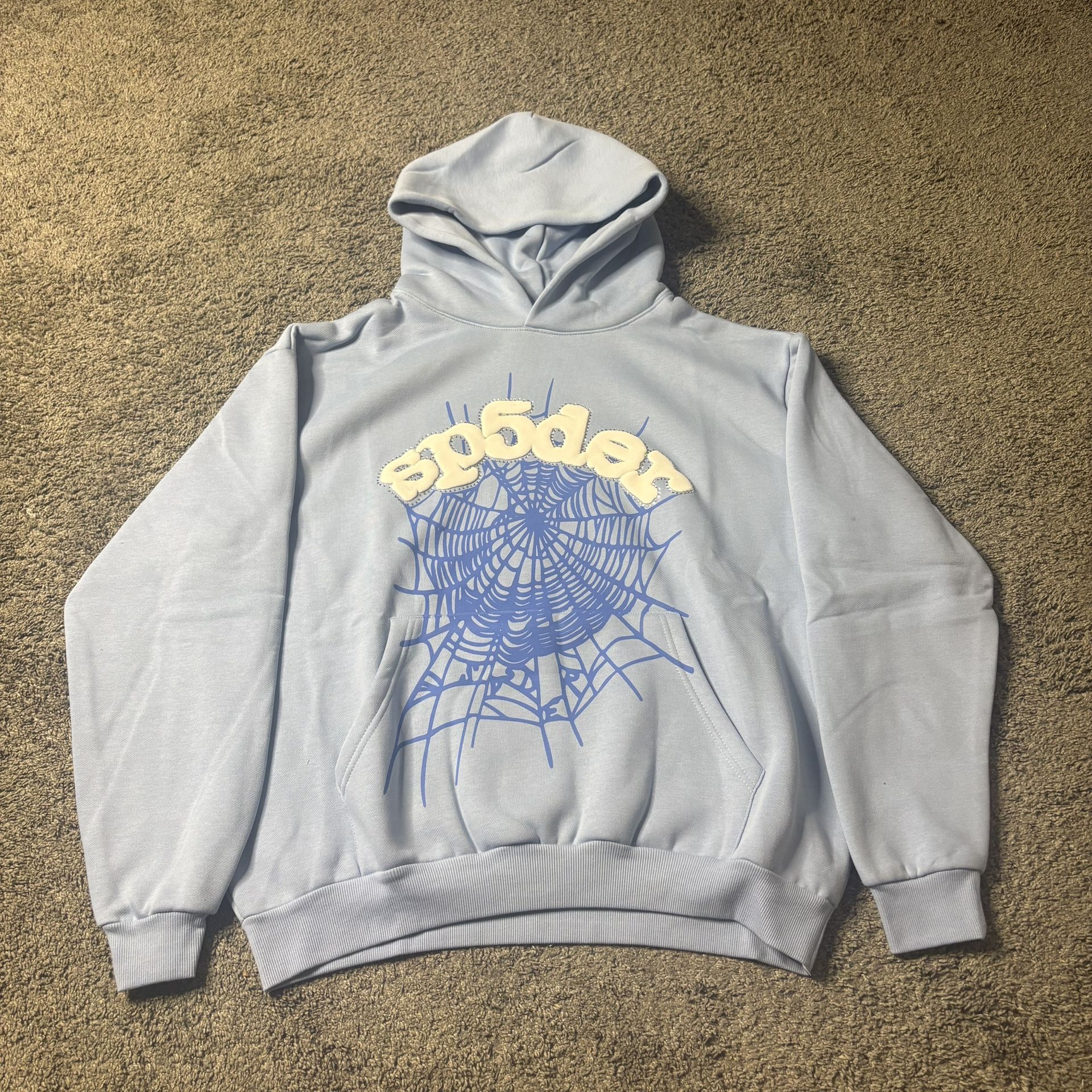 SP5DER Hoodie – Sky Blue XL – Brand New