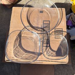 3 Glass Serving Dishes 