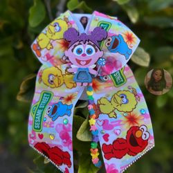 sesame street hair bow moño