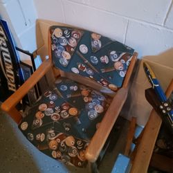 (2) Billiards Themed Chairs With Casters