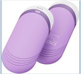 Hand Warmers Rechargeable 2 Pack with Thermal Silicone, Full Warmth Not Just Double Sided, 6000mAh Reusable Electric Handwarmers, USB Pocket Hand Warm