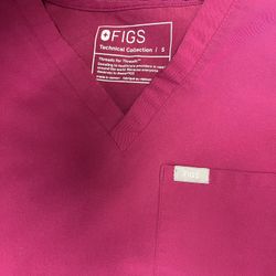 Figs Scrub Set In Magenta