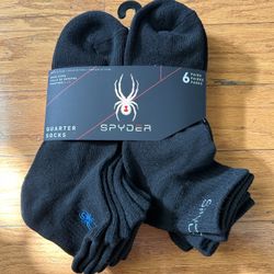 NWT Spyder Men’s Quarter Socks 6 pairs