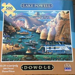 Lake Powell 500 Piece Jigsaw Puzzle Dowdle Folk Art Beach Ocean New