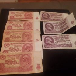 Russian Rubles From 1960s Lots Of 8