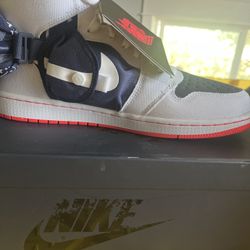 Air Jordan 1 Utility Q Men’s Size 10 White/neutral Indigo DV1717-100