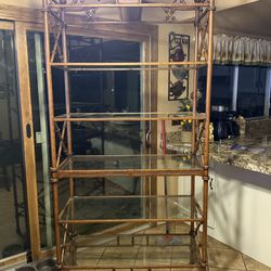 Metal Shelf With Glass