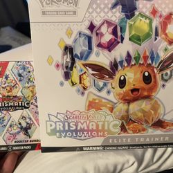 Set Of Pokemon Prismatic Evolution Elite Trainer Box And Booster Box 