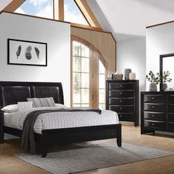 4 Piece California King Bedroom Set Queen Bed Frame Dresser Mirror And Nightstand