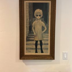 “The waif” Keane Lithograph 